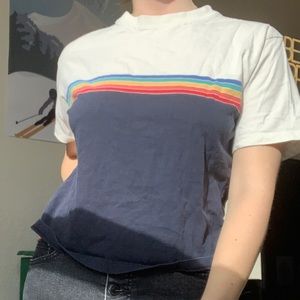 Brandy Melville rainbow stripe top